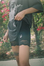 Load image into Gallery viewer, Black Lace Bike Shorts